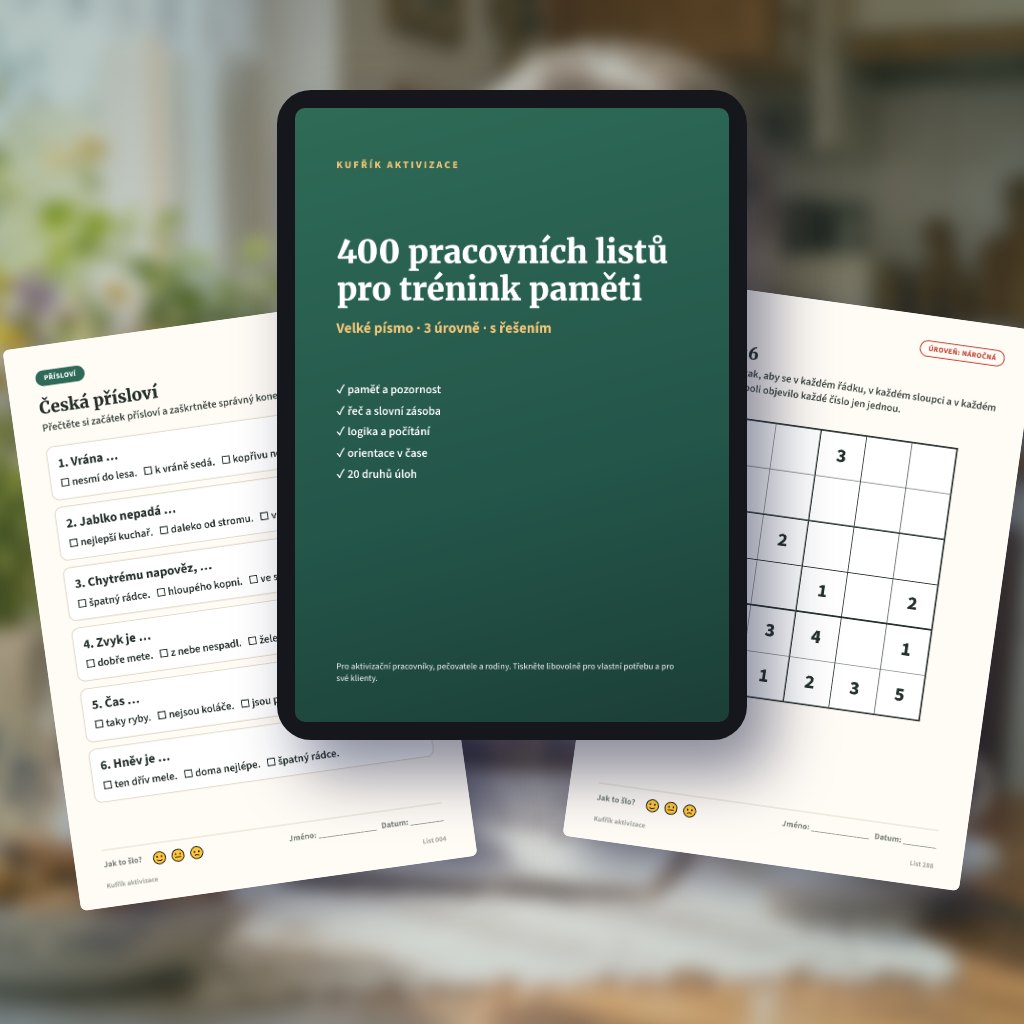400 pracovních listů pro trénink paměti
