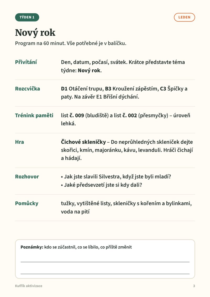 Program týdne